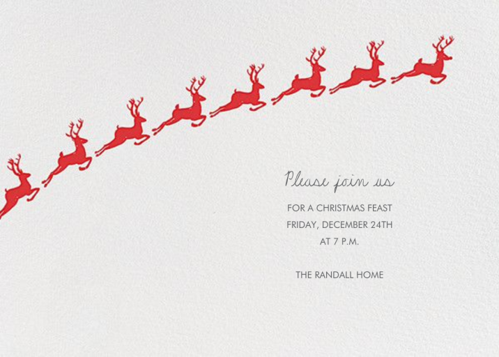 Santa's Prancers - Holiday Party Invitation by Linda and Harriett