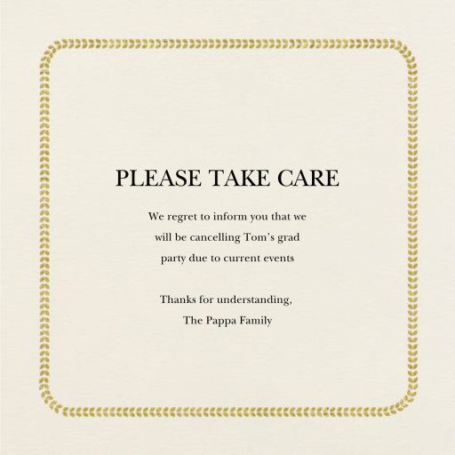 Leaf Inner Bevel Border by Paperless Post