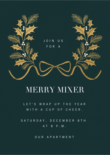 Holly Laurel - Holiday Party Invitation by Paperless Post