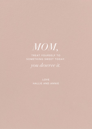 Framework (Photo) - Mother's Day Card by Kelly Wearstler - Back