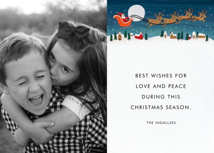 Santa by Moonlight (Photo) - Christmas Card by Rifle Paper Co.