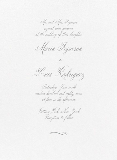 Trasierra - Invitation by Crane & Co.