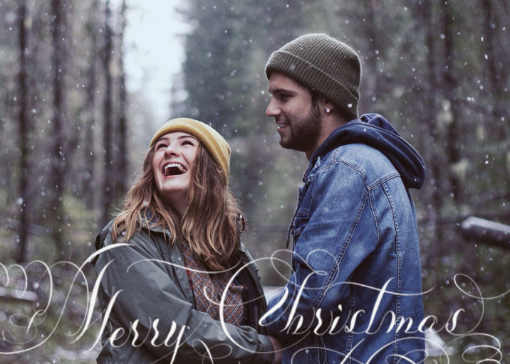 Merry Christmas Script (Photo) - Holiday Card by Bernard Maisner