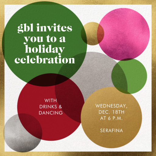 Merry Bokeh - Corporate Holiday Party Invitation by kate spade new york