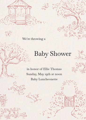 Garden Wanderer - Baby Shower Invitation by Kirby x Art