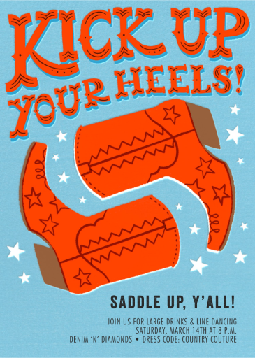 Kick Up Your Heels - Invitation by Hello!Lucky