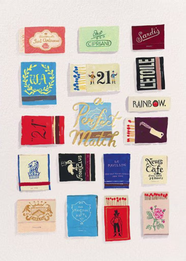 Match Game (Danielle Kroll) - Valentine's Day Card by Red Cap Cards