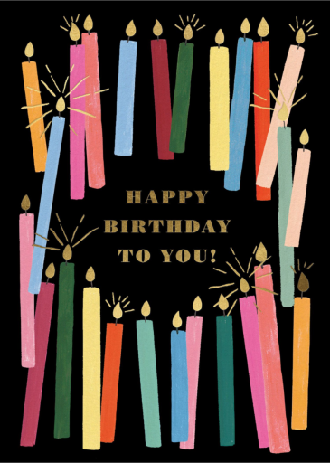 Happy Birthday Candles (Greeting) - Birthday Card by Rifle Paper Co.