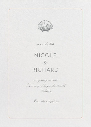 Indented Rounded Corners Tall - Save the Date by Paperless Post