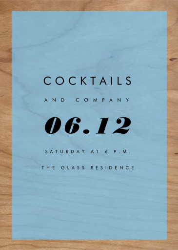 Wood Grain Color Block by Paperless Post