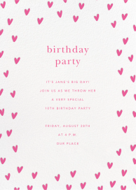 Border of Hearts - Birthday Invitation by Sugar Paper