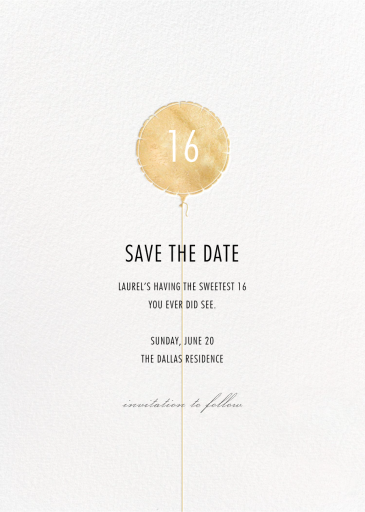 Mylar Balloon - Invitation by Paperless Post