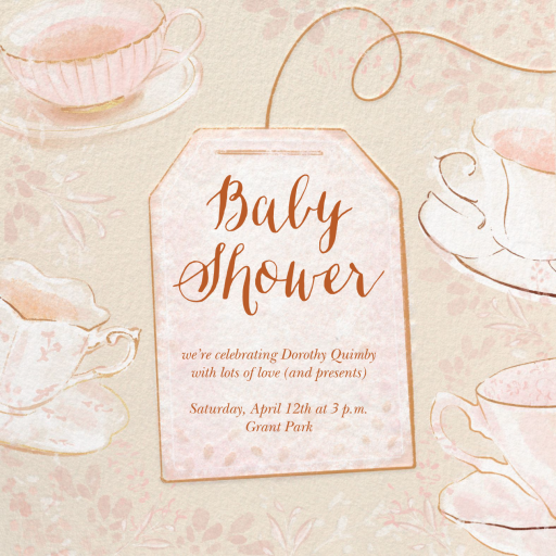 Sipping Tea - Baby Shower Invitation by Paperless Post