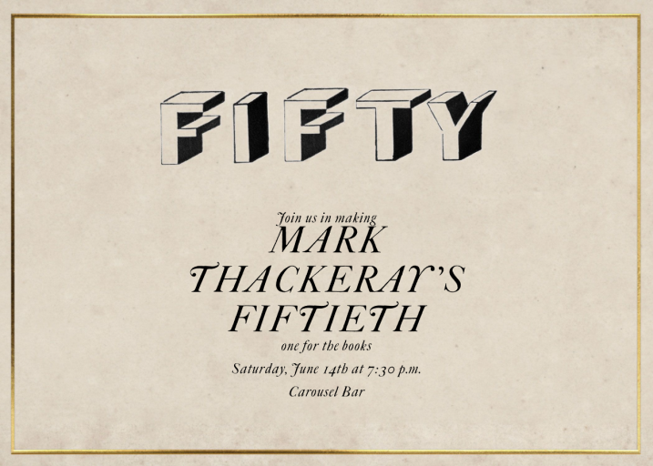 Fresh Perspective - Birthday Invitation by John Derian