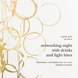 Metallic Circles Watermark - Networking Event Invitation by Kelly Wearstler