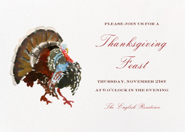 Painted Turkey (Inslee Fariss) - Invitation by Dogwood Hill