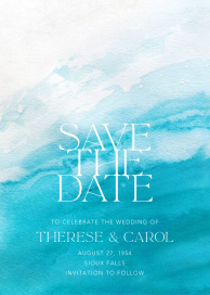Ocean Watercolor Ombre Save the Date