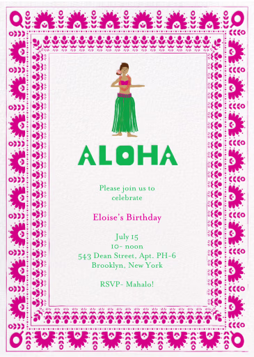 Pineapple Cake - Beach Party Invitation by Mr. Boddington's Studio