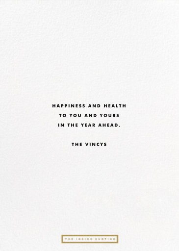 Peace Sign - Holiday Card by The Indigo Bunting - Back