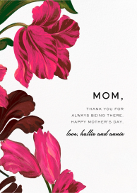 Painted Tulip - Mother's Day Card by Carolina Herrera