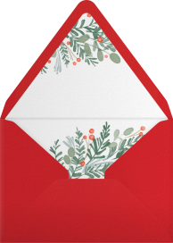 Watercolor Holly Wreath - Paperless Post Envelope