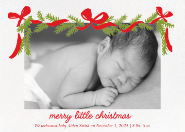 Pine Mantel (Photo) - Birth Announcement by Linda and Harriett