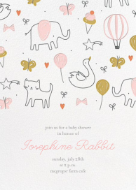 Balloon Parade - Baby Shower Invitation by Little Cube