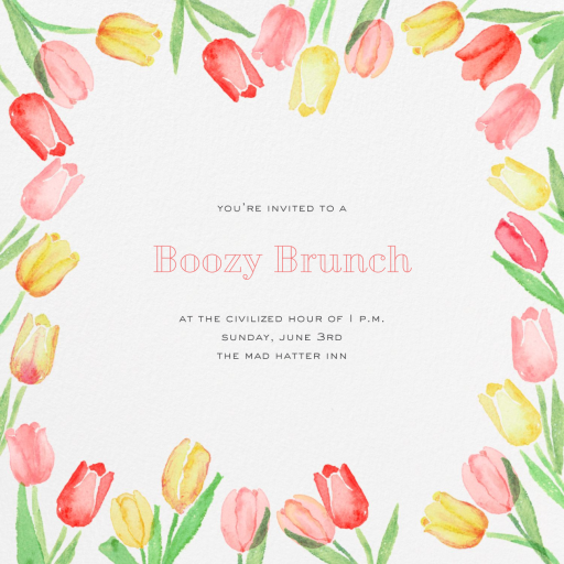 Tulip Bed - Garden Party Invitation by Paperless Post