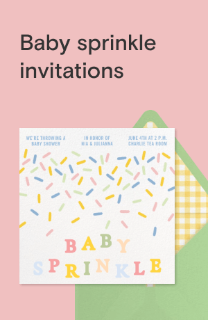Baby sprinkle invitations