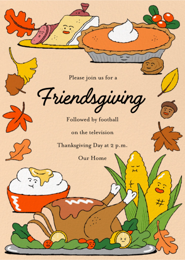 Thanksgiving Foodie - Invitation by Min Heo