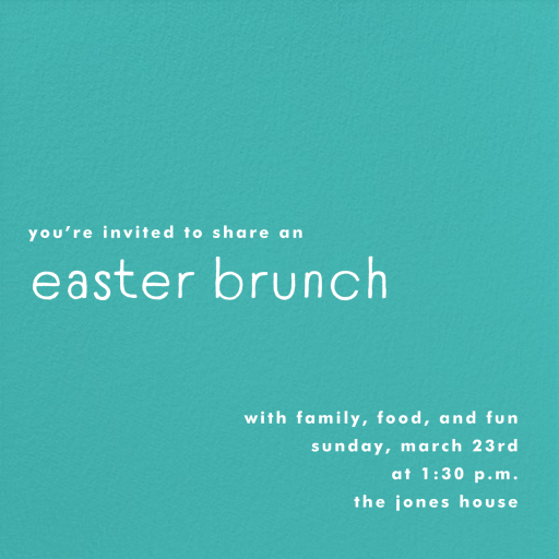 Persian Green - Easter Invitation by Paperless Post