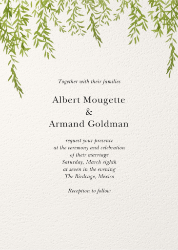 Willow Tree - Wedding Invitation by Felix Doolittle
