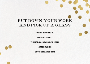 Confetti kate spade new york - Corporate Reception Invitation by kate spade new york