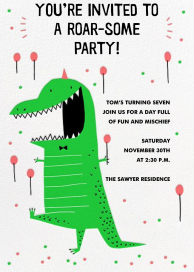 Roar-some Party - Birthday Invitation by Hello!Lucky