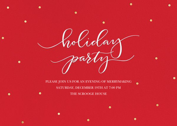 Holiday Dots - Holiday Party Invitation by Sugar Paper