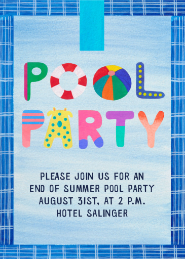 Pool Party - Labor Day Invitation by Paperless Post