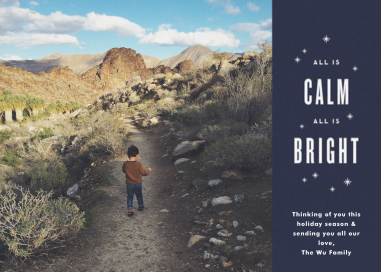 Calm and Bright - Christmas Card by The Indigo Bunting