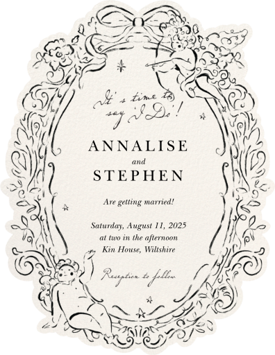 Cupid’s Frame - Invitation by Ten Story Stationery