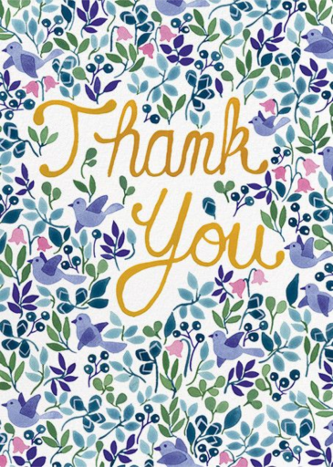 Flying Thank You (Anna Emilia Laitinen) - Thank You Card by Red Cap Cards