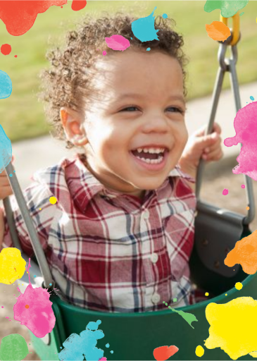 Splatter Paint (Photo) - First Birthday Invitation by kate spade new york