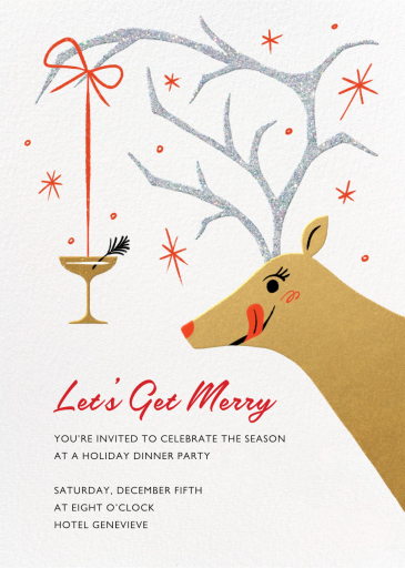 Dangle a Cocktail - Christmas Party Invitation by Paperless Post