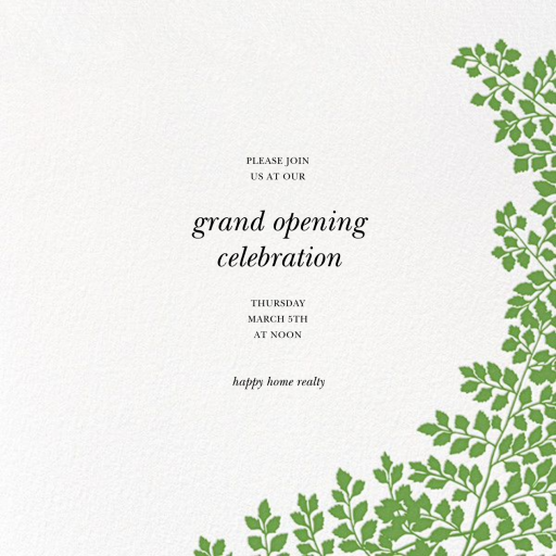 Fern II - Launch Party Invitation by Paperless Post