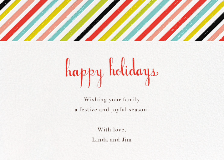 Fido's Knotted Stocking - Holiday Card by Mr. Boddington's Studio - Back