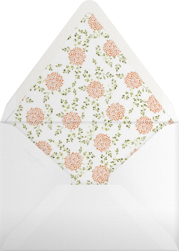 Watercolor Dalia & Leaves Card Envelope