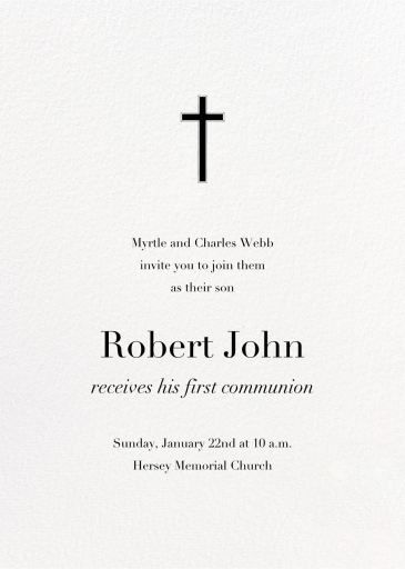 Blanc - First Communion Invitation by Paperless Post