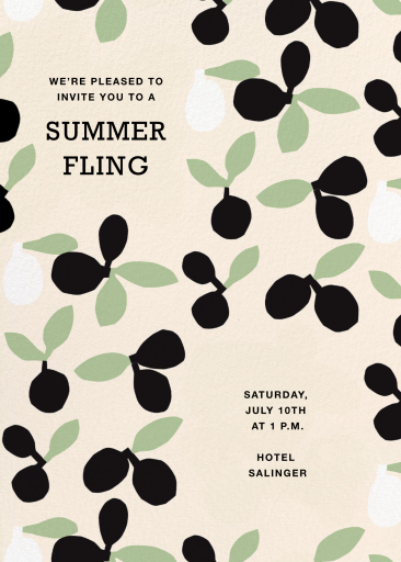 Abstract Olive Branch Invitation