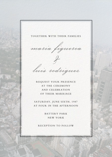 City Panoramic - Wedding Invitation by Paperless Post
