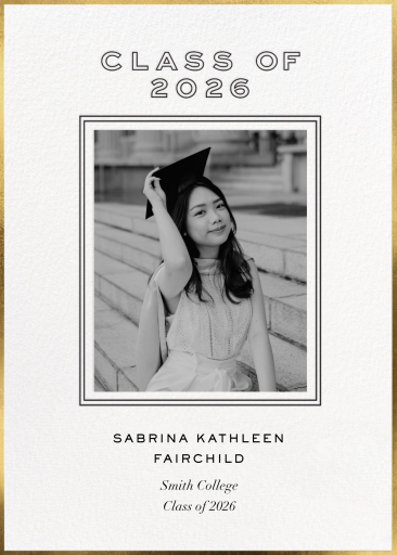 Monochromatic Gold - Graduation Announcement by Cheree Berry Paper & Design