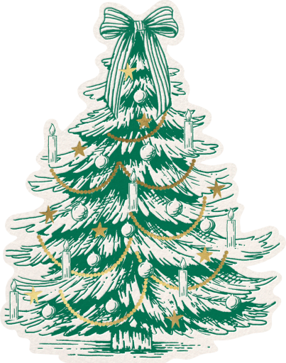 Illustrated Tree Bow Invitation