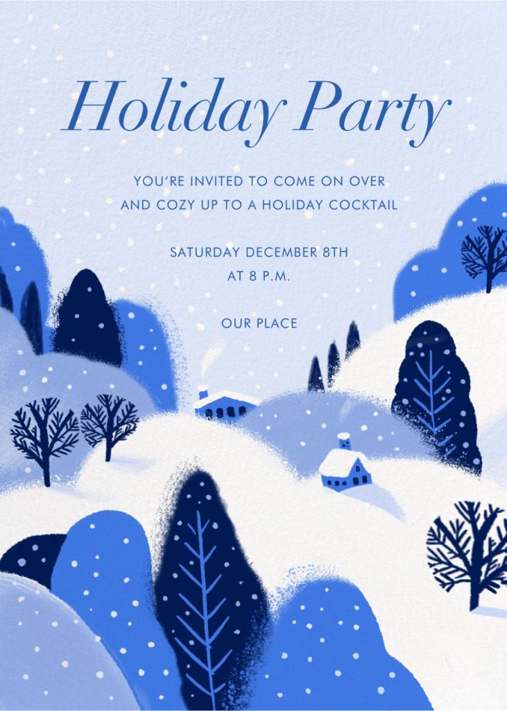 When Snow Sticks Invitation